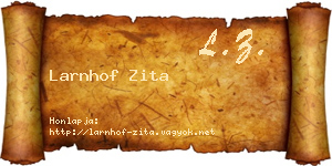 Larnhof Zita névjegykártya
